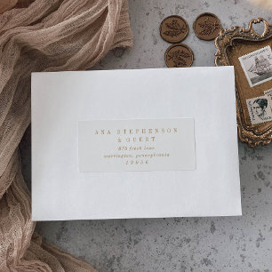 ANDREA Simple Gold Wedding Guest Address Labels