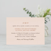 Andrea Tan Elegant Wedding Folieneinladung (Stehend vorne)