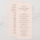 Andrea Tan Elegant Wedding Programm (Vorne/Hinten)