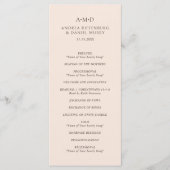 Andrea Tan Elegant Wedding Programm (Vorderseite)