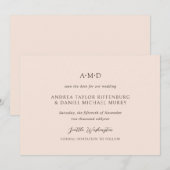 Andrea Tan Elegant Wedding Save The Date (Vorne/Hinten)