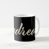 Andreas Name whitegold Tasse Teetasse Kaffeetasse (VorderseiteRechts)