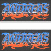 Andreas Vorname Name Graffiti Aufkleber Sticker (Vorderseite)
