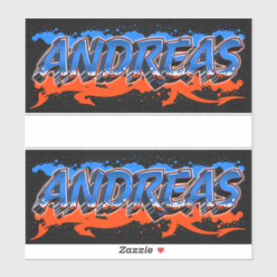 Andreas Vorname Name Graffiti Aufkleber Sticker