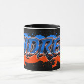 Andreas Vorname Name Graffiti blue orange Tasse (Zentrum)