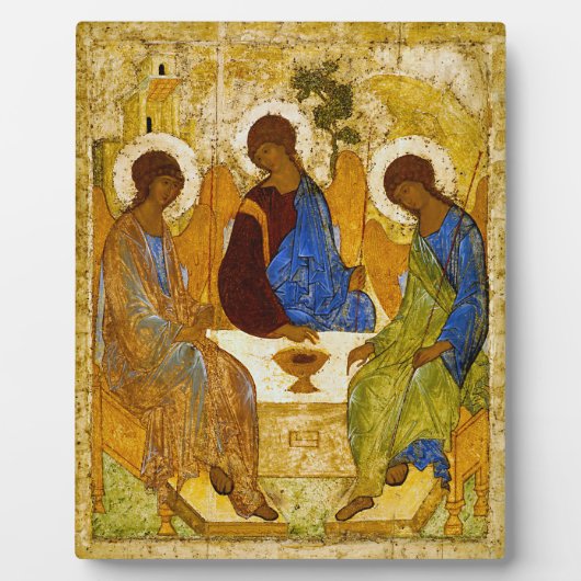 Andrei Rublev , "Heilige Dreifaltigkeit" Fotoplatte (Vorderseite)