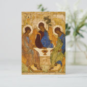 Andrei Rublev Heilige Dreifaltigkeit Icon-Orthodox Dankeskarte (Stehend Vorderseite)