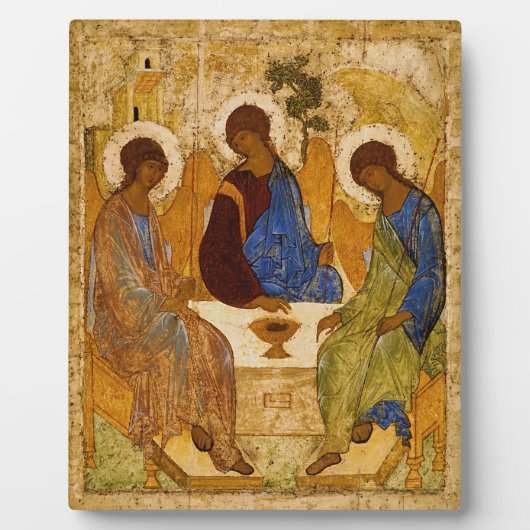Andrei Rublev Heilige Dreifaltigkeit Icon-Orthodox Fotoplatte (Vorderseite)
