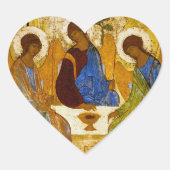 Andrei Rublev , “ Holy Trinity ” Herz-Aufkleber (Vorderseite)