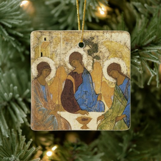 Andrei Rublev Iconic Trinity Angels Abraham Bible Keramikornament (Baum)