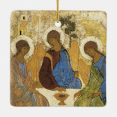 Andrei Rublev Iconic Trinity Angels Abraham Bible Keramikornament (Rückseite)