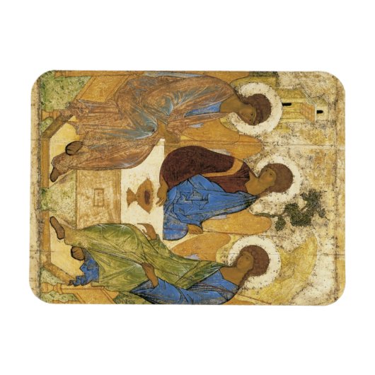 Andrei Rublev Iconic Trinity Angels Abraham Bible Magnet (Horizontal)