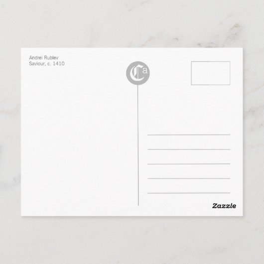 Andrei Rublev Savior CC0328 Postkarte (Rückseite)