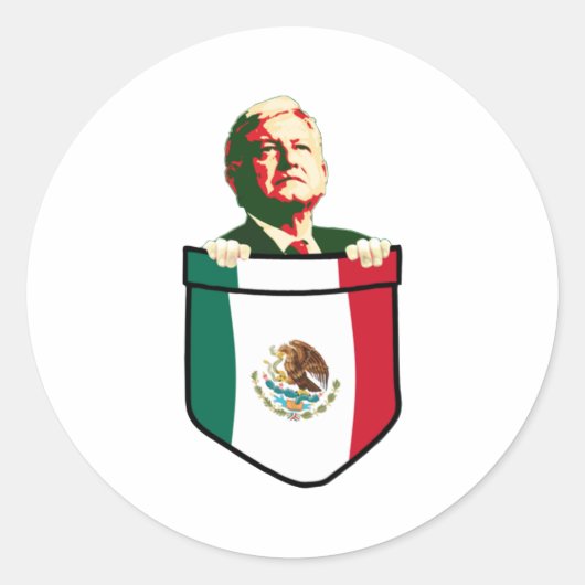 andres manuel lopez obrador runder aufkleber (Vorderseite)
