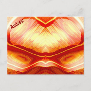 ANDREW ~ 3D-Fraktal Design-Muster ~ Postkarte