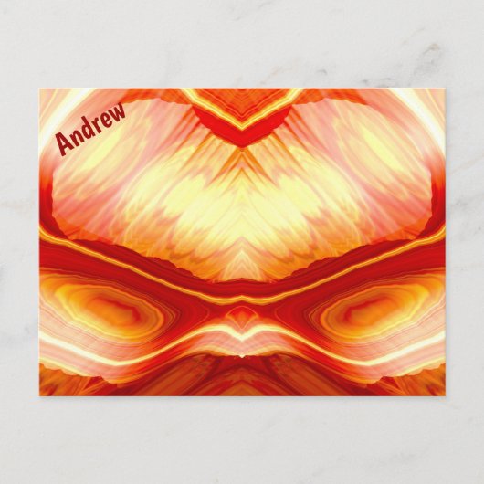 ANDREW ~ 3D-Fraktal Design-Muster ~ Postkarte (Vorderseite)