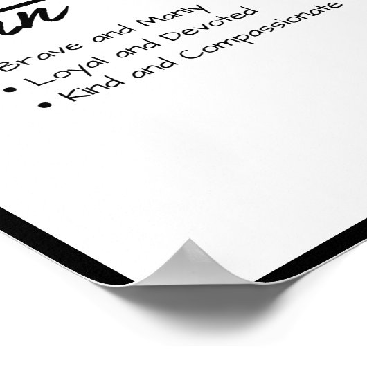 Andrew, Boy Personalisiert Name Definition Poster (Ecke)