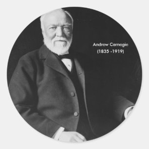 Andrew Carnegie-Aufkleber Runder Aufkleber