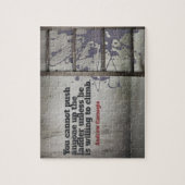 Andrew Carnegie Inspiration Zitat "Push up" Puzzle (Vertikal)