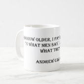 Andrew Carnegie Quote Tasse (Vorderseite Links)
