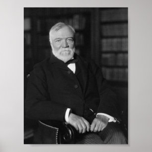 Andrew Carnegie setzte in einer Bibliothek Poster