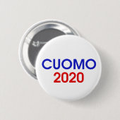 Andrew Cuomo 2020 für Präsident Button (Vorne & Hinten)
