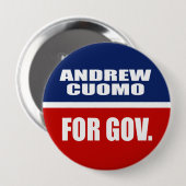 ANDREW CUOMO FÜR GOUVERNEUR BUTTON (Vorne & Hinten)