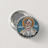 Andrew das Apostelmosaik Button (Vorne & Hinten)