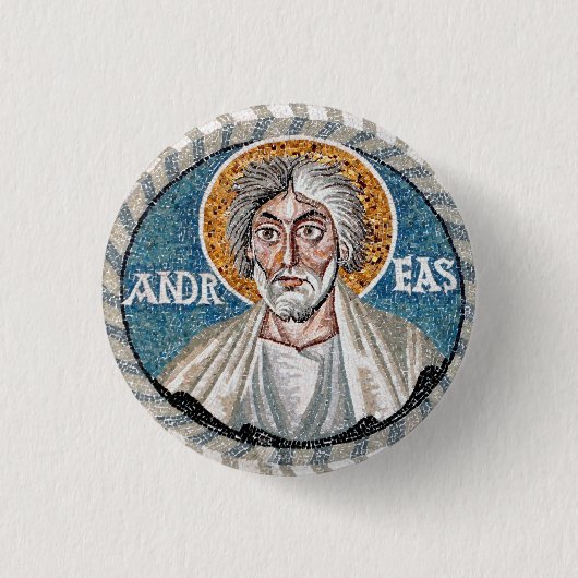 Andrew das Apostelmosaik Button (Vorderseite)