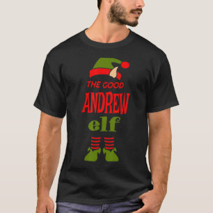 ANDREW Elf Good Christmas Matching Pajama Party T-Shirt