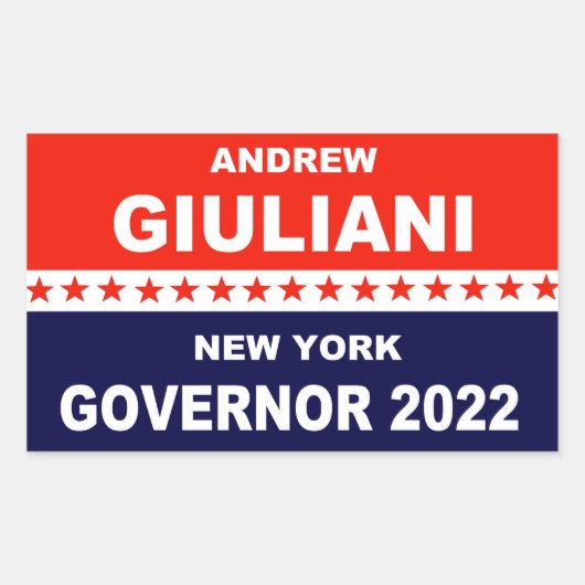 Andrew Giuliani New York 2022 Rechteckiger Aufkleber (Vorderseite)