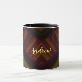 ANDREW ~ GLOSSY 3D Glossy Black Brown Green Tasse