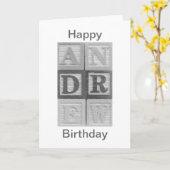 Andrew Happy Birthday Card Karte (Gelbe Blume)