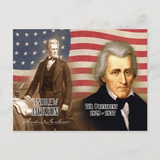 Andrew Jackson - 7. Präsident der USA Postkarte (Vorderseite)