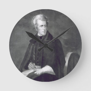 Andrew Jackson, 7. Präsident der Vereinigten Runde Wanduhr