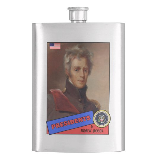 Andrew Jackson Baseball Card Flachmann (Vorderseite)