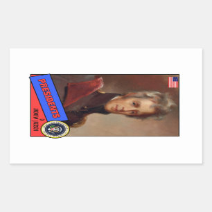 Andrew Jackson Baseball Card Rechteckiger Aufkleber