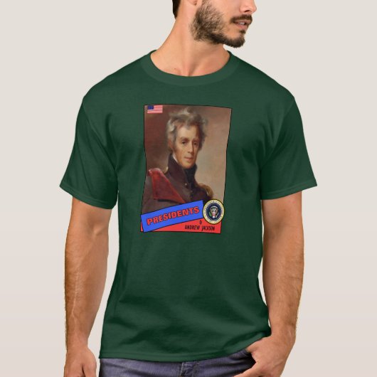 Andrew Jackson Baseball Card T-Shirt (Vorderseite)