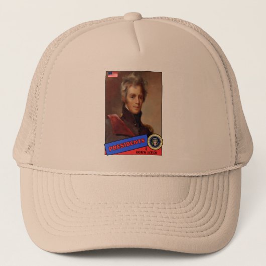 Andrew Jackson Baseball Card Truckerkappe (Vorderseite)