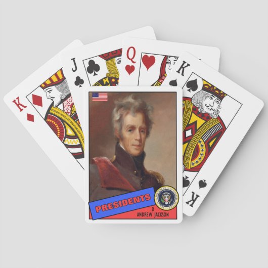 Andrew Jackson Baseballkarte Spielkarten (Rückseite)