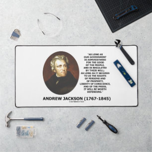 Andrew Jackson Government People verteidigen Schreibtischunterlage