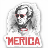 Andrew Jackson "Merican Party Aufkleber (Vorderseite)