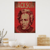 Andrew Jackson Poster (rot) (Küche)