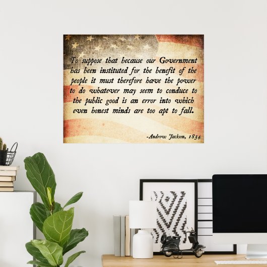 Andrew Jackson Quote Poster (Heimbüro)