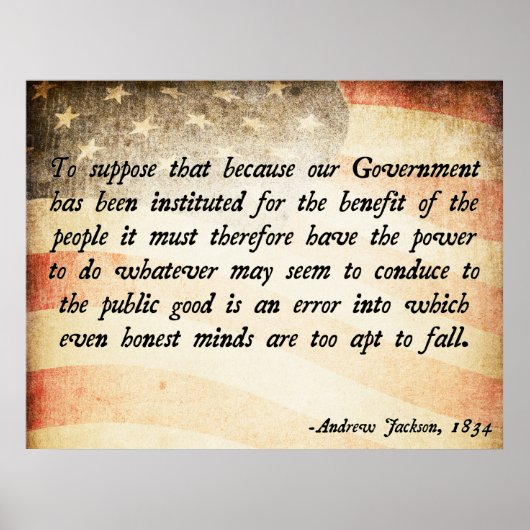 Andrew Jackson Quote Poster (Vorne)