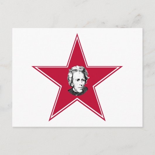 Andrew Jackson Star Postkarte (Vorderseite)