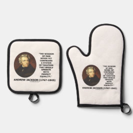 Andrew Jackson Wisdom steuerliche Gleichheit Ofenhandschuh & Topflappen-Set