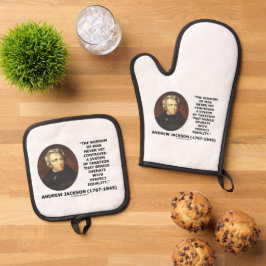 Andrew Jackson Wisdom steuerliche Gleichheit Ofenhandschuh & Topflappen-Set