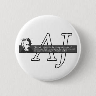 Andrew Jackson-Zitat-Knopf Button