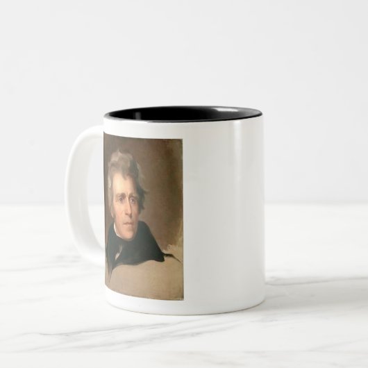 Andrew Jackson Zweifarbige Tasse (Vorderseite Links)